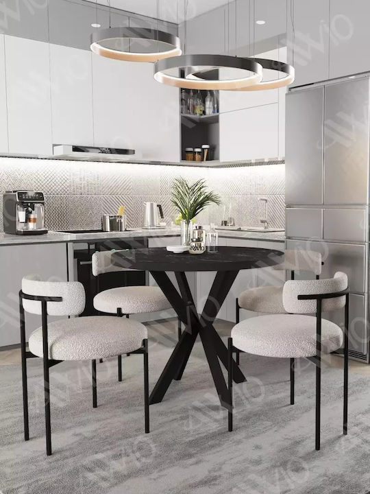SteweHome Esszimmermöbel-Set Rund 90x90 4 Stühle