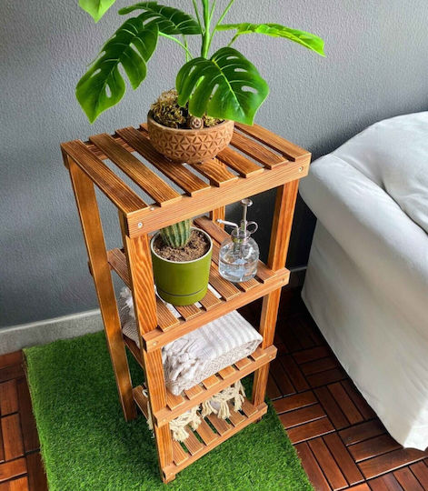 Wooden Plant Shelf 4 Levels Balcony and Garden