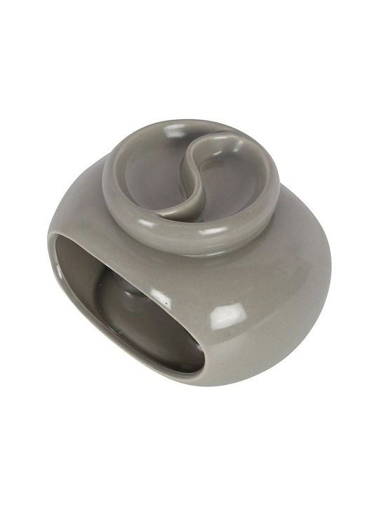 Double Aromatherapy Essential Oils & Wax Melt Oval Grey 16cm