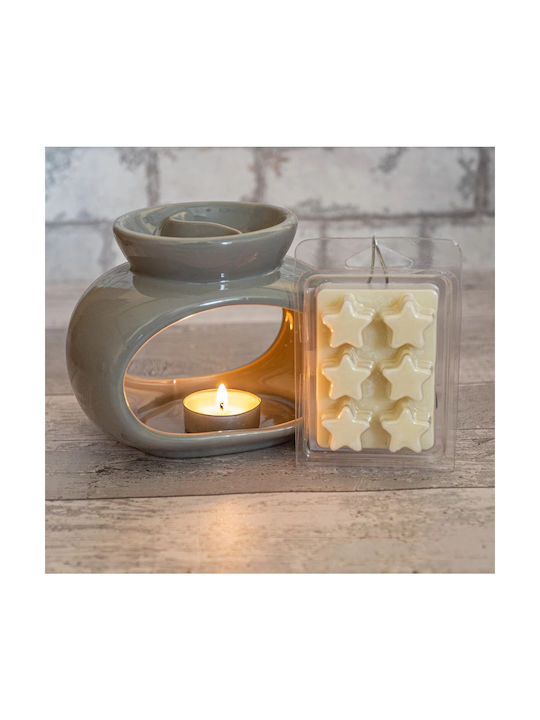 Double Aromatherapy Essential Oils & Wax Melt Oval Grey 16cm