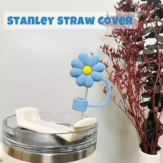 Silicone Cover Straw Daisy Soft Yellow