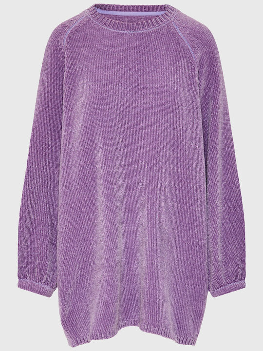 Mini Knitted Lilac Dress