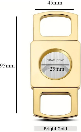 Luxury Gold Double Stainless Steel Cigar Cutter Blades