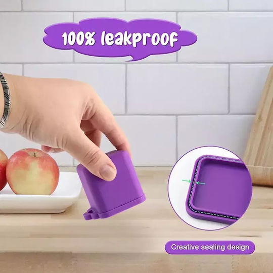 Pandaboo Kids' Food Container made of Silicone Purple