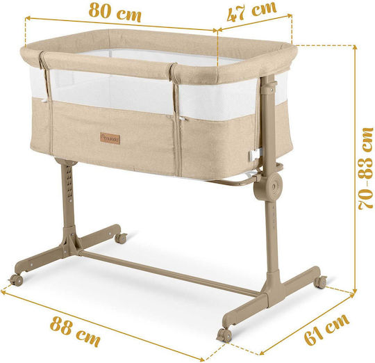Nukido Cradle Playpen with Mattress and Wheels Beige