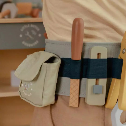 Little Dutch Handyman Belt with Wooden Tools for Ages 3+