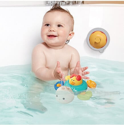 Babyono Baby Aktivitätsspielzeug Fahrzeug Turtle mit Sounds für 6+ Monate