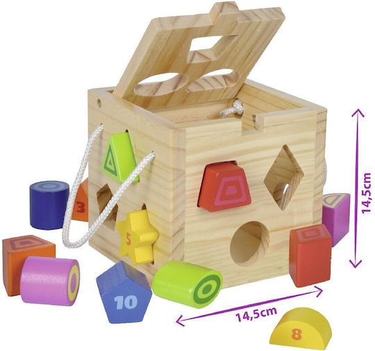 Simba Παιχνίδι Ταξινόμησης Σχημάτων Eichhorn Cube Shapes Game Set από Ξύλο για 12+ Μηνών