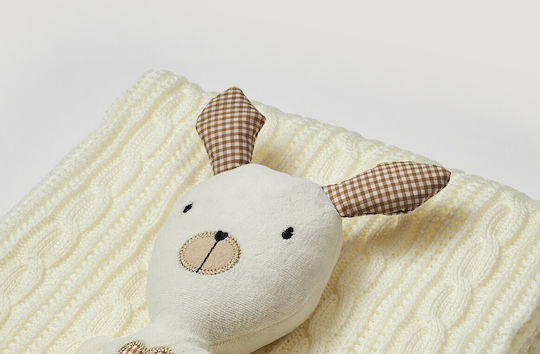 Hashtag Blanket Nursery Swaddling Blankets Knitted Beige with Animal 90x100cm