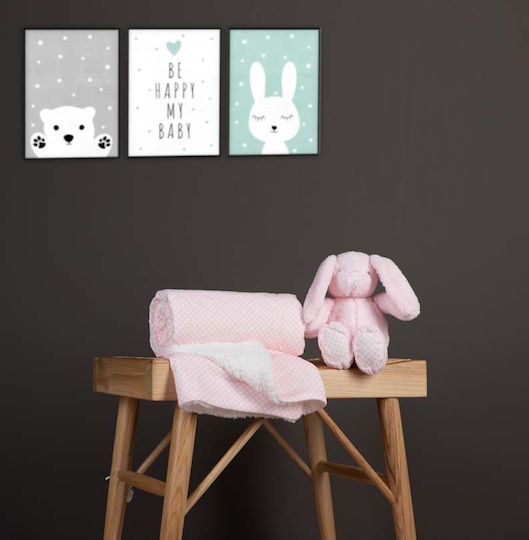 GM Home Κουβέρτα Αγκαλιάς & Λίκνου Bunny 75x100εκ.
