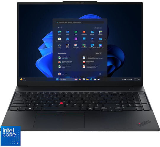 Lenovo ThinkPad E16 Gen 3 16" IPS FHD+ (Nucleu 7-240H/16GB/512GB SSD/W11 Pro) Negru (Tastatură Engleză Internațională)