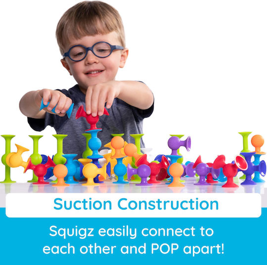 Fat Brain Toys Παιχνίδι Κατασκευών Πλαστικό Squigz Starter Set για Παιδιά 3+ Ετών