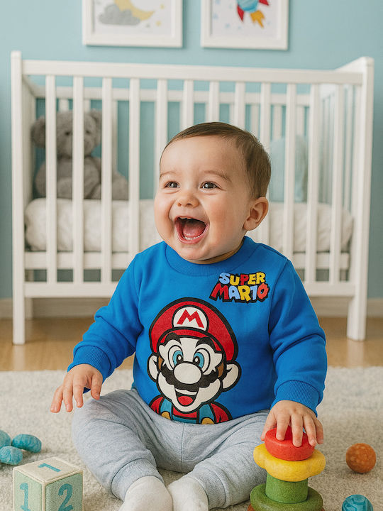 Kids Sweatpants Set Blue.