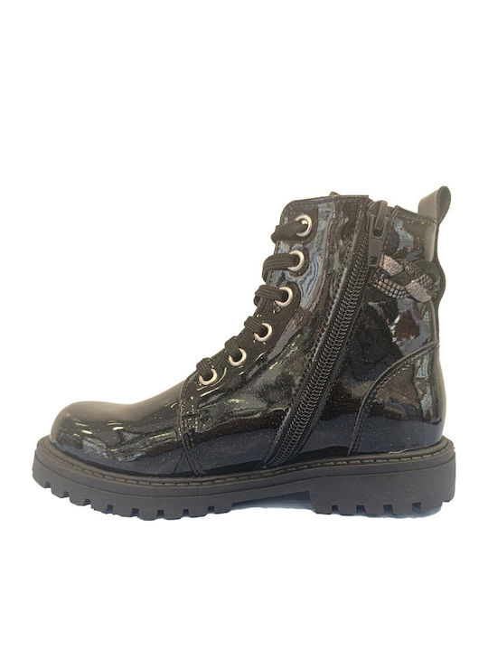 Kinderstiefel mit Reißverschluss Schwarz