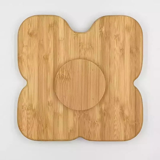 Pandaboo Παιδικό Πιάτο Φαγητού από Bamboo Πορτοκαλί