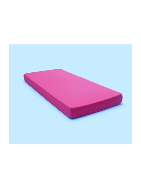Kotonia Home Cearșaf King Size cu Elastic 180x200+20cm. Fuchsia