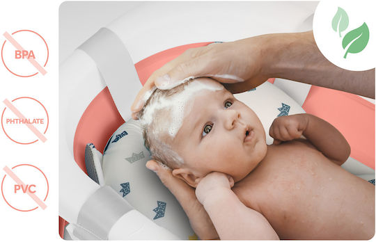 Ricokids Foldable Baby Bath with Thermometer White
