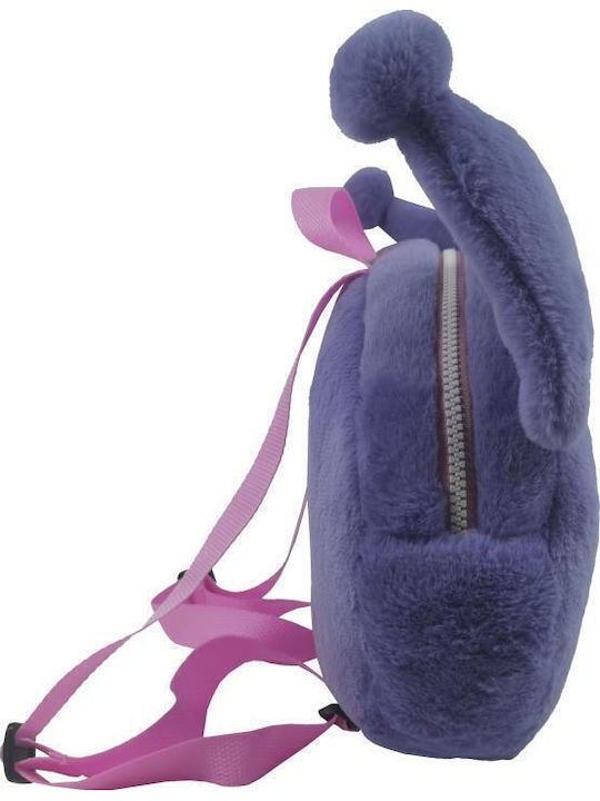 Kuromi Purple Fur School Backpack 28x24x7cm