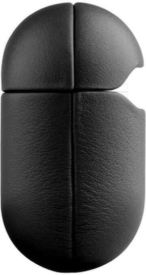 Fixed Podsleather Θήκη Δερμάτινη σε Μαύρο χρώμα για Apple AirPods 4