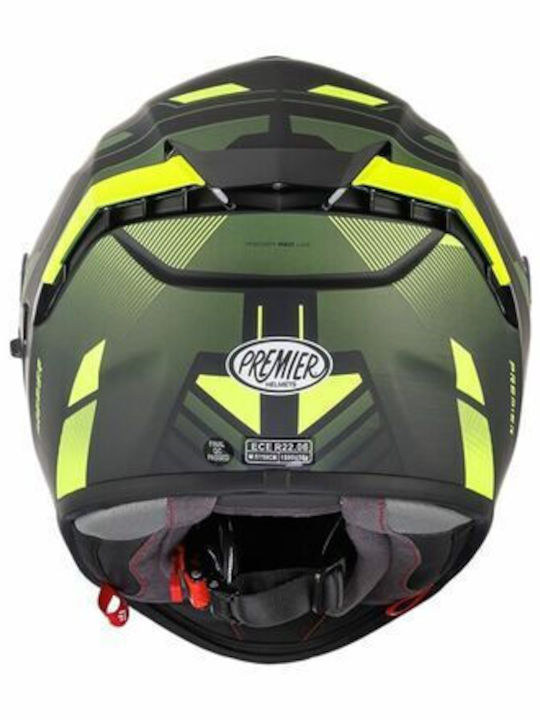 Premier Evoluzione PR 92 BM Black / Yellow Motorcycle Helmet Full Face ECE 22.06 1450gr with Pinlock and Sunvisor