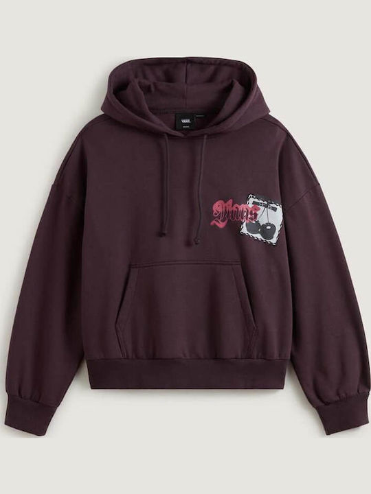 Pullover Women's Sweatshirt Hooded Dark Port