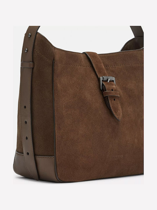 Leder Damentasche Schultertasche Braun
