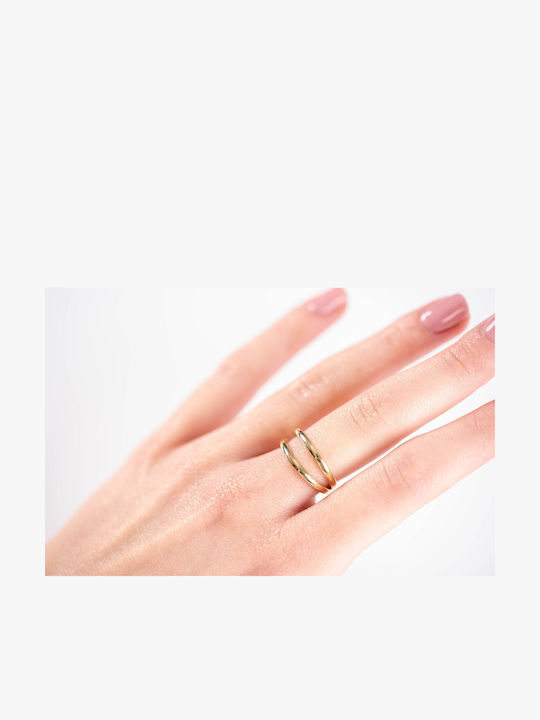 Lunaorocreations Double-Row 14K Gold Ring