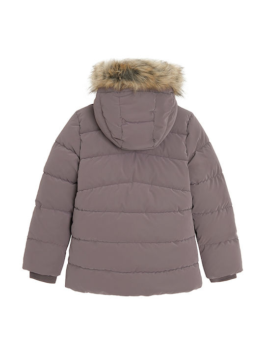 Kids Casual Short Jacket with Hood Grey