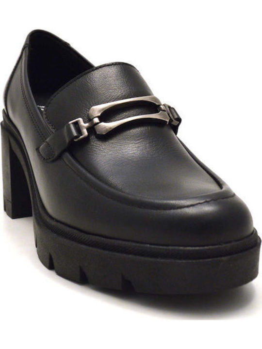 Leder Pumps Schwarz