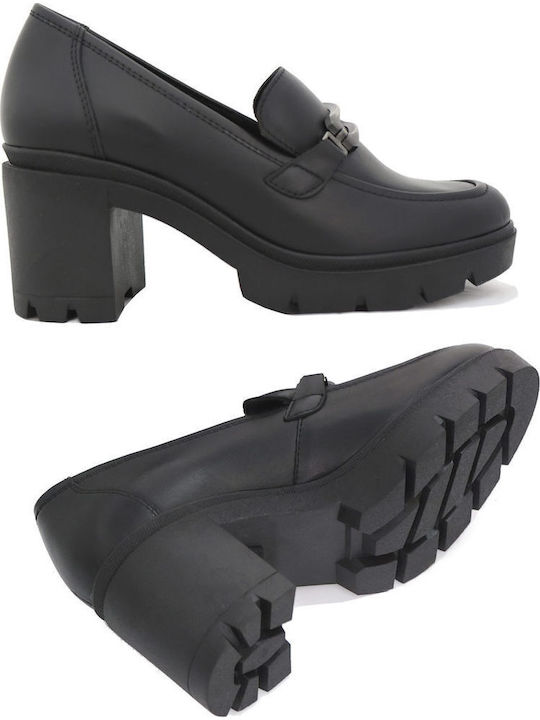Leder Pumps Schwarz