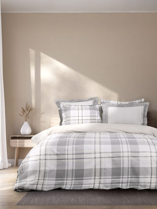 Nima Arthur Σετ Σεντόνια Μονά 170x260εκ. Grey-beige (3τμχ)