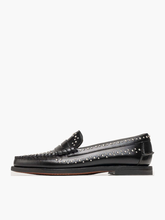 Δερμάτινα Γυναικεία Loafers σε Μαύρο Χρώμα