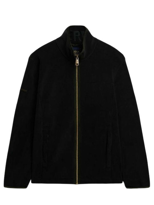 Ovin Ανδρική Ζακέτα Fleece Μαύρη