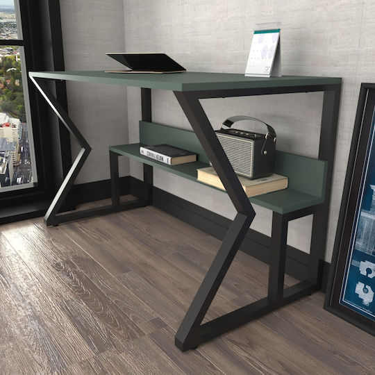 Γραφείο Wake Ξύλινο Green-black 120x60x72.8εκ.