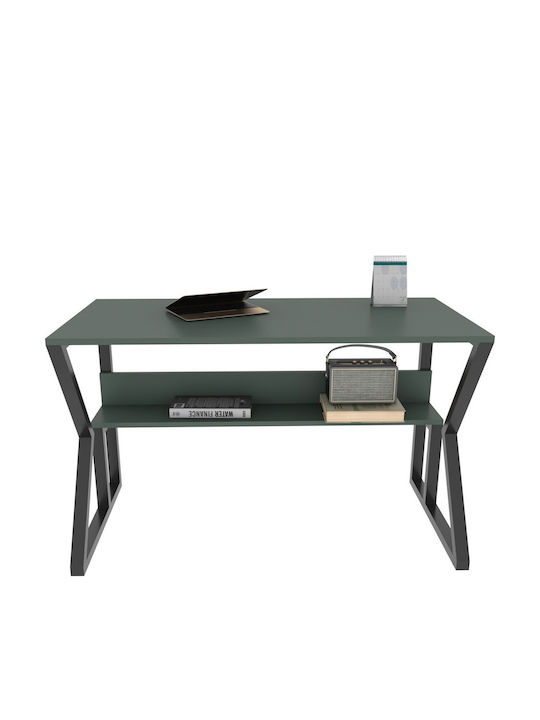 Schreibtisch Wake Holzgrün-Schwarz 120x60x72.8Höhecm