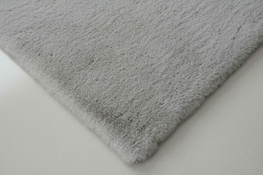 Newplan Puffy Fc6 Αντιολισθητικό Χαλί Διάδρομος Γούνινο Light Grey 80x150cm