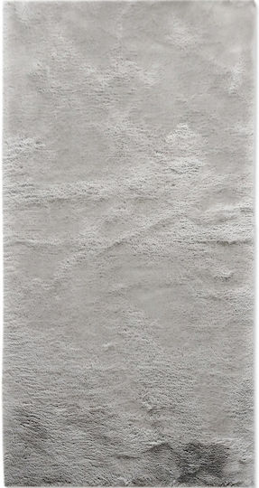 Newplan Puffy Fc6 Αντιολισθητικό Χαλί Διάδρομος Γούνινο Light Grey 80x150cm