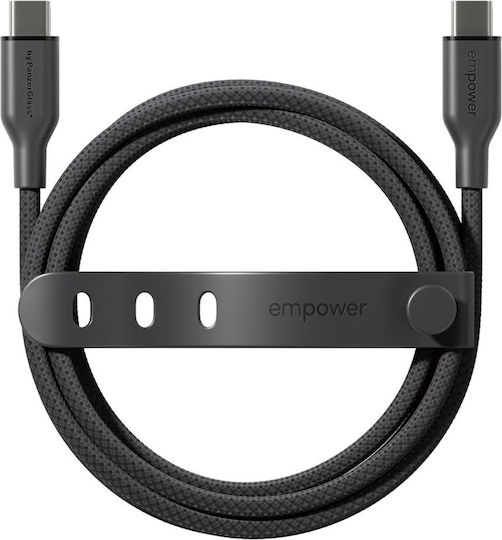 Empower by PanzerGlass USB 2.0 Cable USB-C Male - USB-C 60W PD Black 1.2m