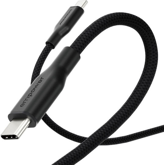 Empower by PanzerGlass USB 2.0 Cable USB-C Male - USB-C 60W PD Black 1.2m