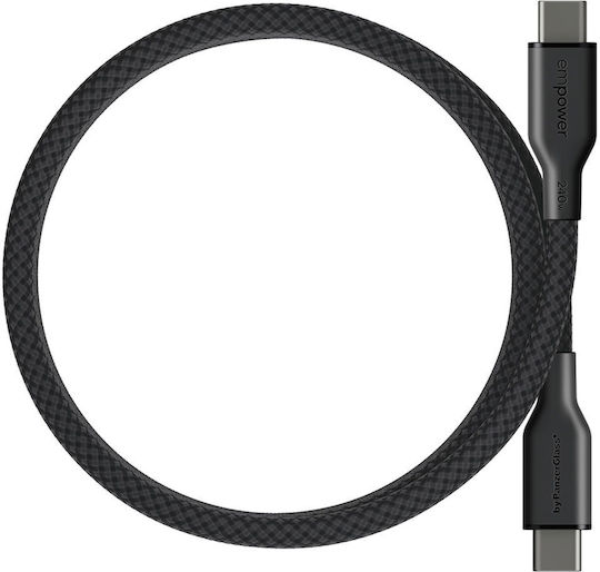 Empower by PanzerGlass Magnetic USB 2.0 Cable USB-C Male - USB-C 240W PD Black 1.5m