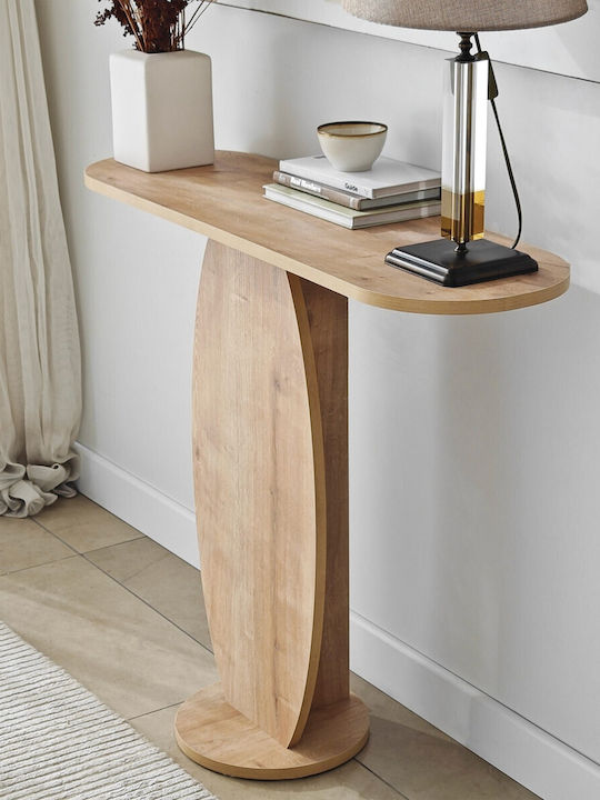 Elliptical Console 552nos2496 100x30x81cm Oak Particleboard Melamine