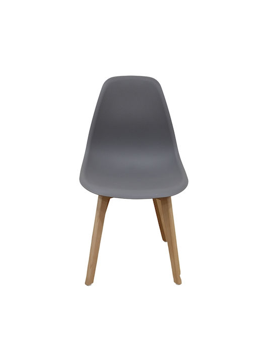 Loft Plus Scaune Bucătărie din Polipropilenă Gri 1buc 46x53x85buc