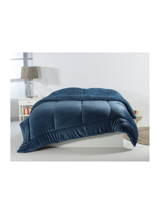 Silk Fashion Комбинирано одеяло Куинсайз 240x260бр Solid Navy 280 г/м²Gsm