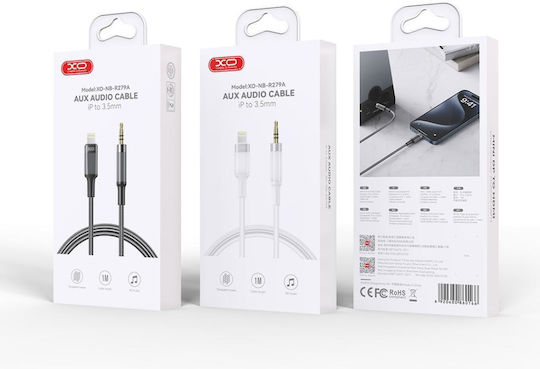 XO 3.5mm to Lightning Cable Λευκό 1m (16.005.0365)