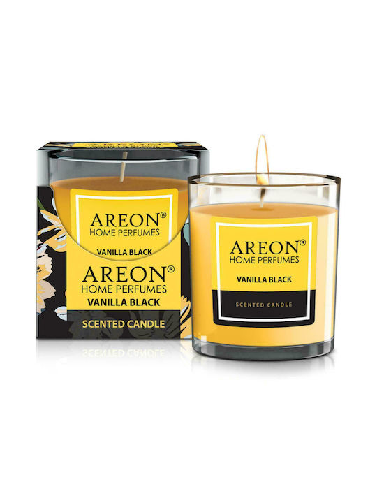 Areon Lumânare Aromatică la Borcan cu Miros de Vanilie Neagră 120gr