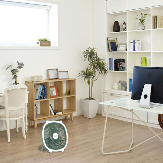 Tisch Klimaanlage Wiederaufladbar Mit LED Licht F17 Fan USB 5W Grünes