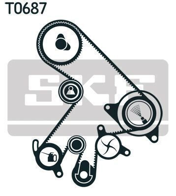 Комплект Водна Помпа + Ангренажен Ремък Skf Vkmc 91903