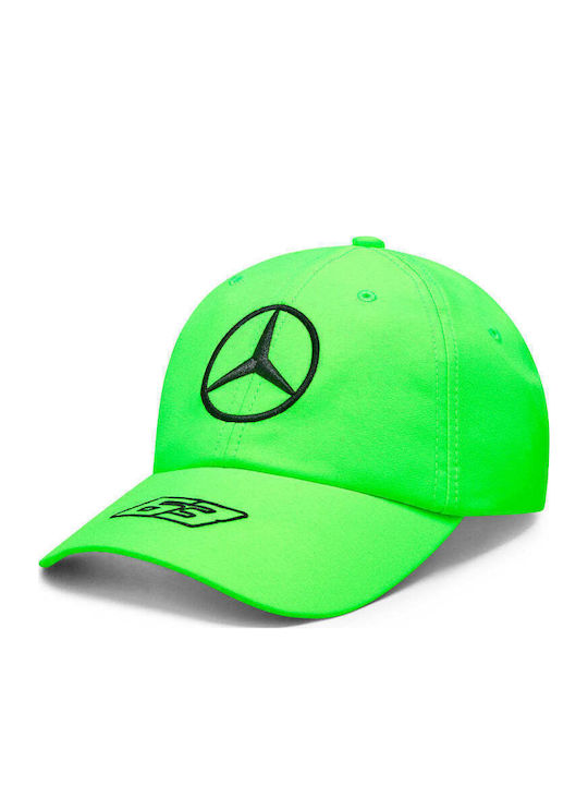 Mercedes Team George Russell Driver Dad Cap Neon Green 2023 Mercedes Team George Russell Driver Dad Cap Neon Green 2023