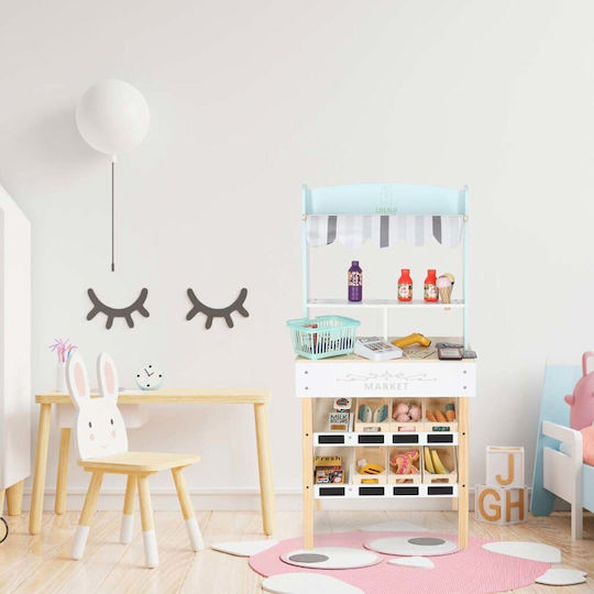 Wooden Grocery Store with Accessories 97x27x45