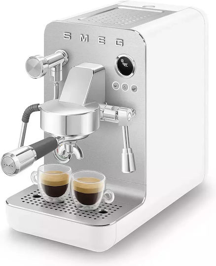 Smeg Automatic Espresso Machine 1700W Pressure 15bar for Cappuccino White EMC02WHMEU